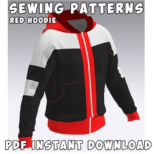 RedHoodie  Jacket SEWING PATTERNS PDF