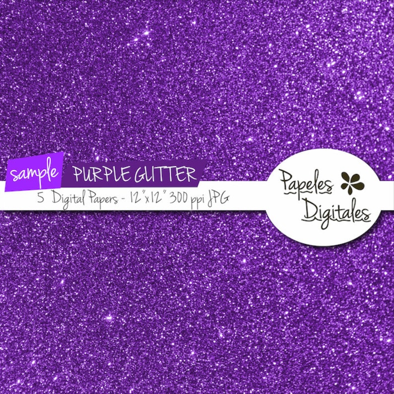 Download Purple Glitter Digital Papers Lilac Printable Backgrounds ...