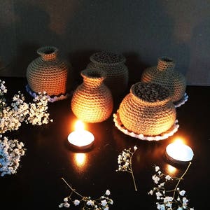 JAR CROCHET PATTERN / Crochet jar pattern / Crochet pattern for different jar shapes and sizes /  Beginner crochet pattern / Home decor jars