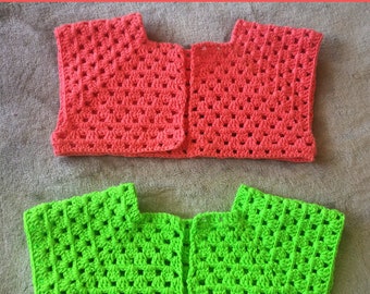 How to crochet OPEN SQUARE GRANNY yokes - with step by step explanation applicable for all sizes - Table of measurements provided