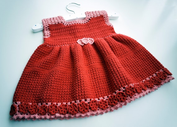 TUTORIAL SCHEMA per vestito all'uncinetto per neonata 3-6 mesi