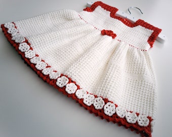 Baby girl dress crochet  TUTORIAL / PATTERN 3-6 months, 9-12 months, 18-24 months , Crochet dress TUTORIAL / Pattern for baby / toddler