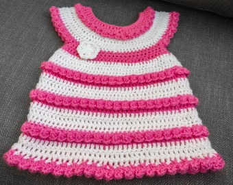 BABY GIRL DRESS Crochet pattern / Crochet pattern baby girl dress / Baby / Toddler / 3-6 months, 9-12 months, and 18-24 months "Girly girl"