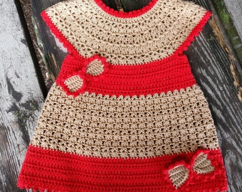 Crochet TUTORIAL / PATTERN  Baby Girl Crochet Pattern - NEWBORN Outfit Infant Dress Pattern - Crochet Dress pattern for Baby Girl "Elegance"