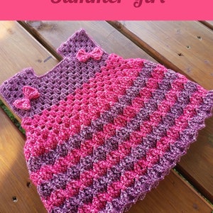Crochet TUTORIAL / PATTERN  Girl dress Newborn / Toddler / Child Crochet Dress Pattern ANY child size crochet pattern &quot;Summer girl&quot;