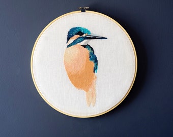 Kingfisher Cross stitch PDF pattern