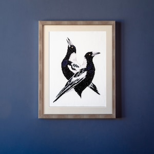 Magpies Cross Stitch PDF pattern