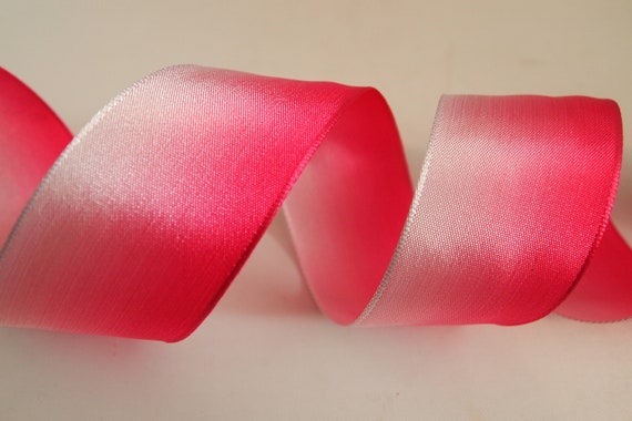 5 Yds Christmas Red Silver Shimmer Ombre Glitter Sparkly Wired Ribbon 2 1//2/"W