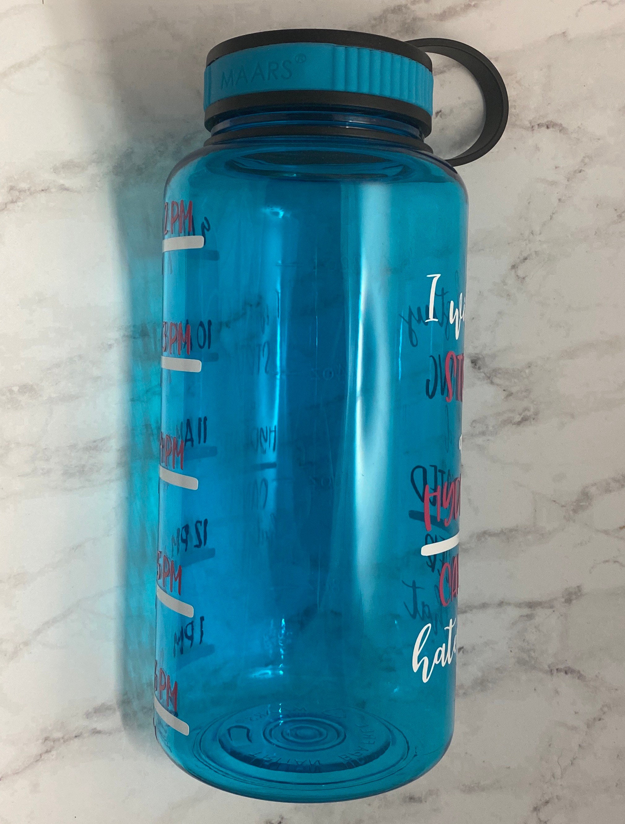 Breast cancer water bottle 34oz Water Bottles with water Etsy