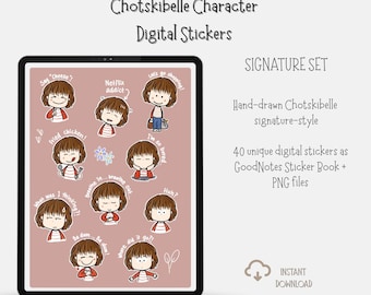 Chotskibelle Digital Stickers: Planner Mood Tracker Sarcastic Doodles, GoodNotes PNG (Digital Download)