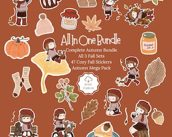 Autumn Sticker Bundle: 47 Cozy Fall Designs (Digital Download)