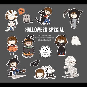 Chotskibelle Halloween Digital Stickers: GoodNotes Planner Set (PNG)