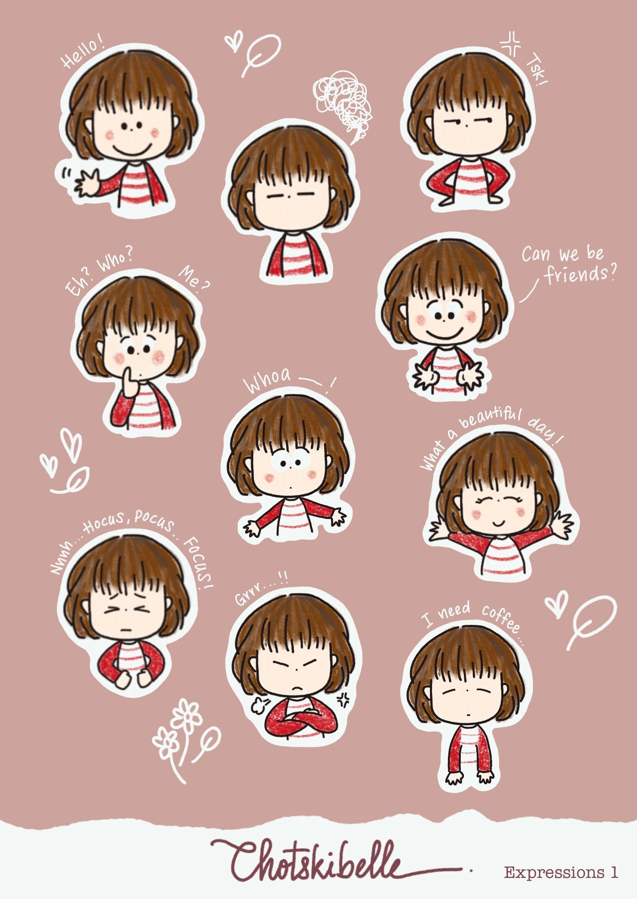 Expressions 1 Digital Sticker for GoodNotes Mood Stickers Etsy