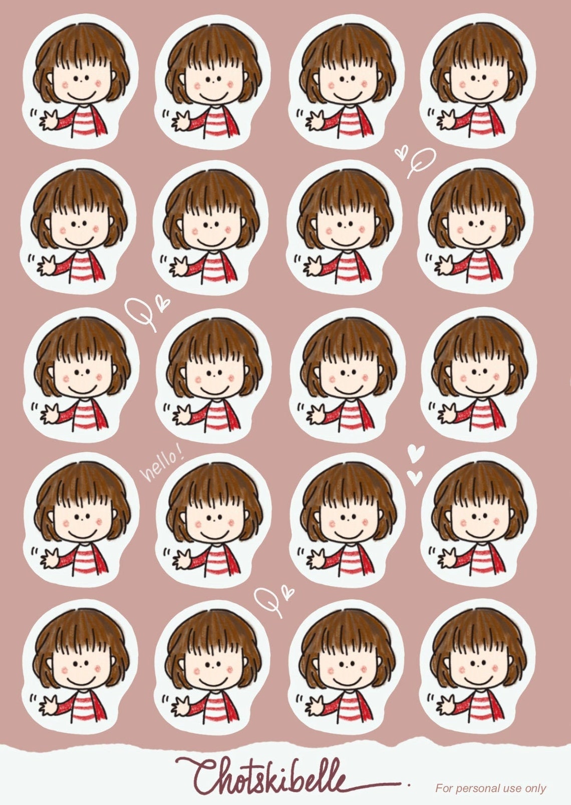 Printable Sticker Sheet Hello Mood Stickers Journal | Etsy