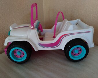 barbie white jeep