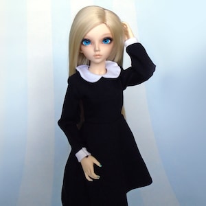 BJD MSD Clothes, 1/4 Black Goth Dress for Minifee Girl