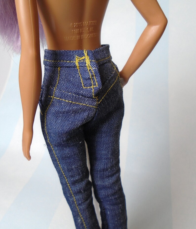 Barbie doll clothes Barbie RIPPED JEANS Curvy Barbie clothes | Etsy