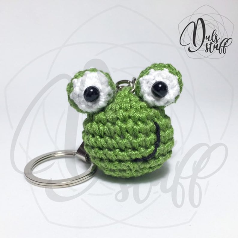 Frog crochet keychain frog crochet frog amigurumi frog Etsy