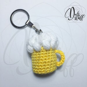 Crochet beer jar keychain, crochet beer jar, beer jar amigurumi, beer jar gift, cute keychain