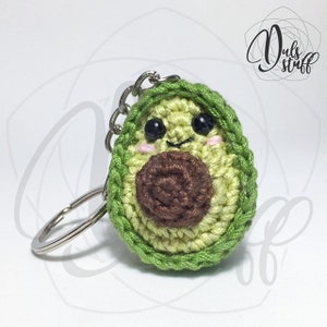 Avocado crochet keychain, crochet avocado, avocado amigurumi, crochet, bag charm, avocado, cute keychain, avocado gift, amigurumi keychain