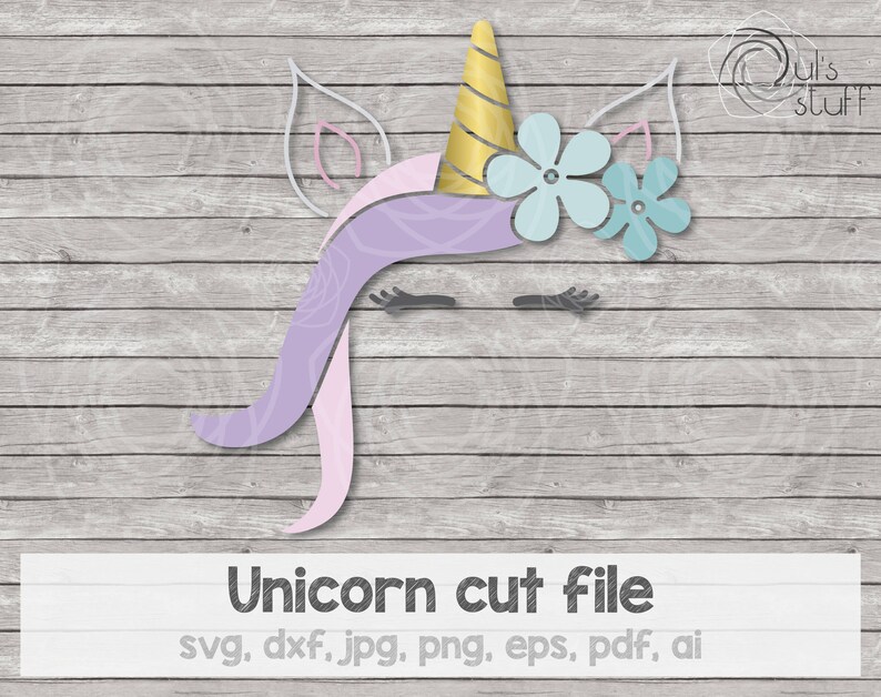 Unicorn svg, unicorn silhouette svg, unicorn cricut svg, unicorn scan n cut, cut files, svg, dxf, jpg, png, eps, pdf, ai image 1