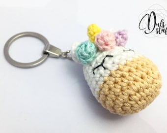 Crochet unicorn keychain, crochet unicorn, unicorn amigurumi, unicorn gift, cute keychain, gift for her, crochet