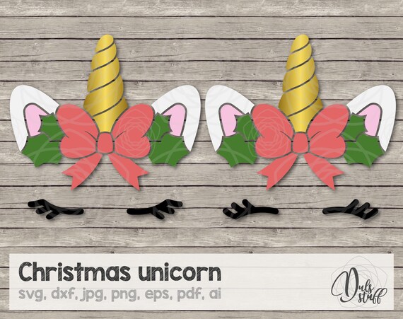 Christmas unicorn svg, christmas unicorn face, unicorn cricut svg, unicorn, christmas unicorn cut files, svg, dxf, jpg, png, eps, pdf, ai Il_570xn