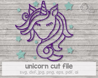 Unicorn svg, unicorn silhouette svg, unicorn cricut svg, unicorn scan n cut, cut files, svg, dxf, jpg, png, eps, pdf, ai