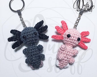 Axolotl crochet keychain, crochet axolotl, axolotl amigurumi, crochet, bag charm, axolotl, cute keychain, axolotl gift, axolotl  bag charm