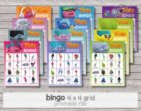 Y Bingo 2 Tablas Página TrollsCuadrícula 41 X Por 4 Tabla Página De lOwPkiuTXZ