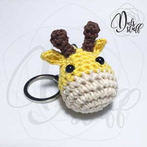 Giraffen-Schlüsselanhänger, Gehäkelte Giraffe, Amigurumi-Giraffe, Giraffengeschenk, Gehäkelte Giraffe, Gestrickte Giraffe, Gestrickter Giraffen-Schlüsselanhänger