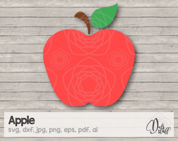 Download Apple Svg Apple Apple Silhouette Apple Cut Files Apple Etsy