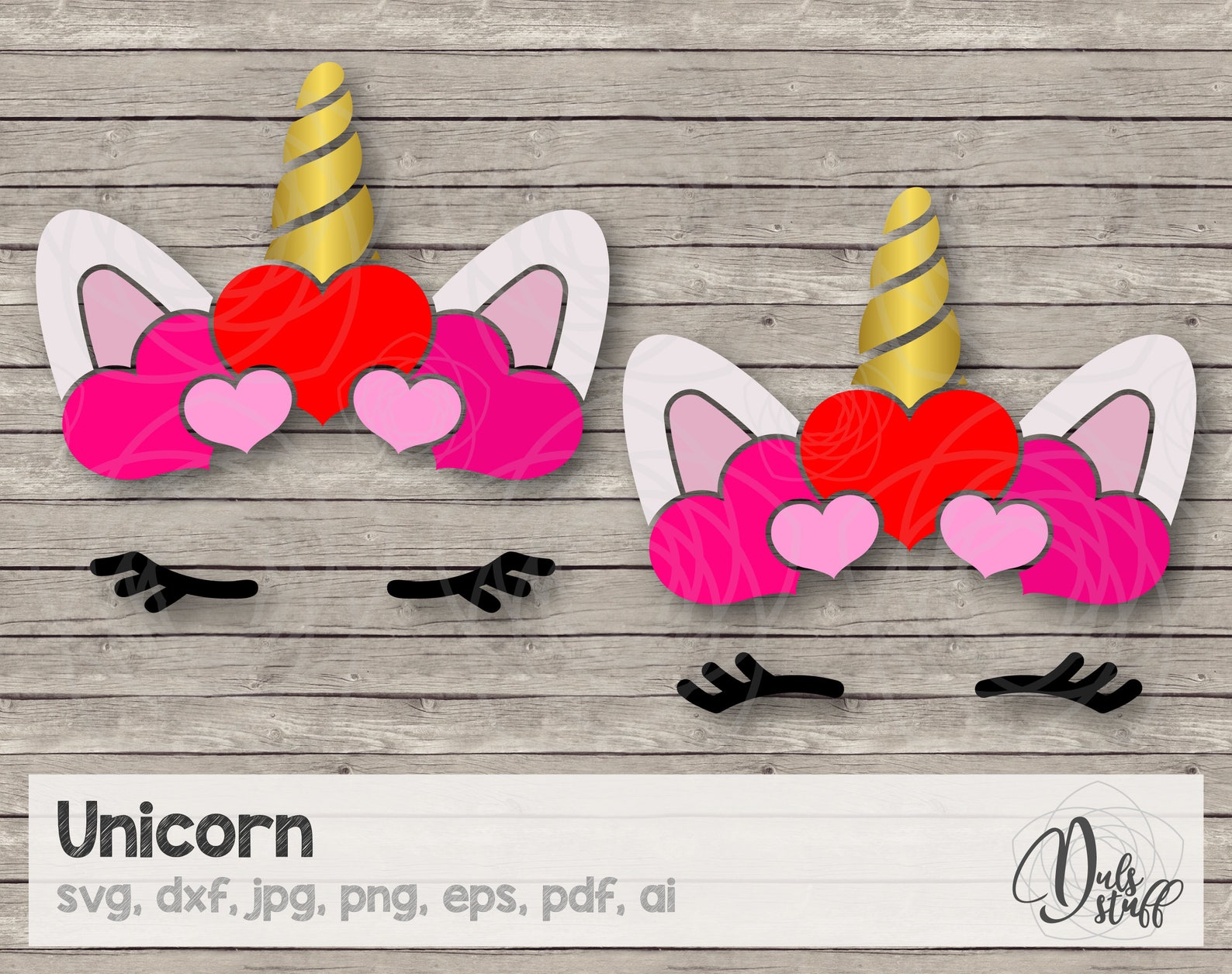 Unicorn With Hearts Svg Unicorn Svg Heart Svg Cricut Svg - Etsy