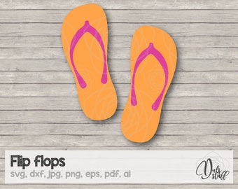 Sandales SVG, SVG flip flops, SVG flip flops, Cricut flip flops, flip flop fichiers, SVG, DXF, JPG, PNG, EPS, PDF, AI