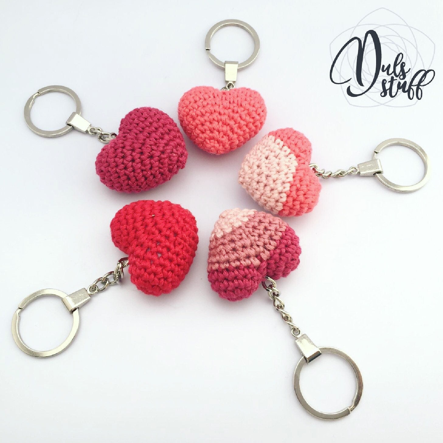 Gehaakte hart sleutelhanger gehaakt hart hart amigurumi | Nederland