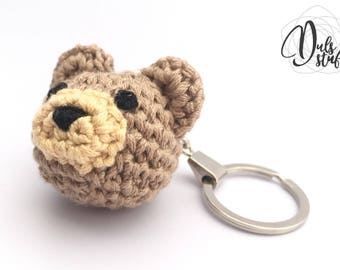 Crochet bear keychain, crochet bear, bear amigurumi, bear gift, cute keychain, gift for her, crochet, bear, crochet bear