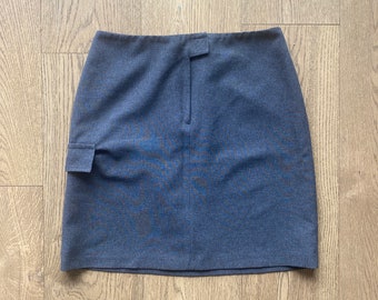 CARGO POCKET SKIRT y2k grey mini skirt with velcro pocket, size 40/ medium