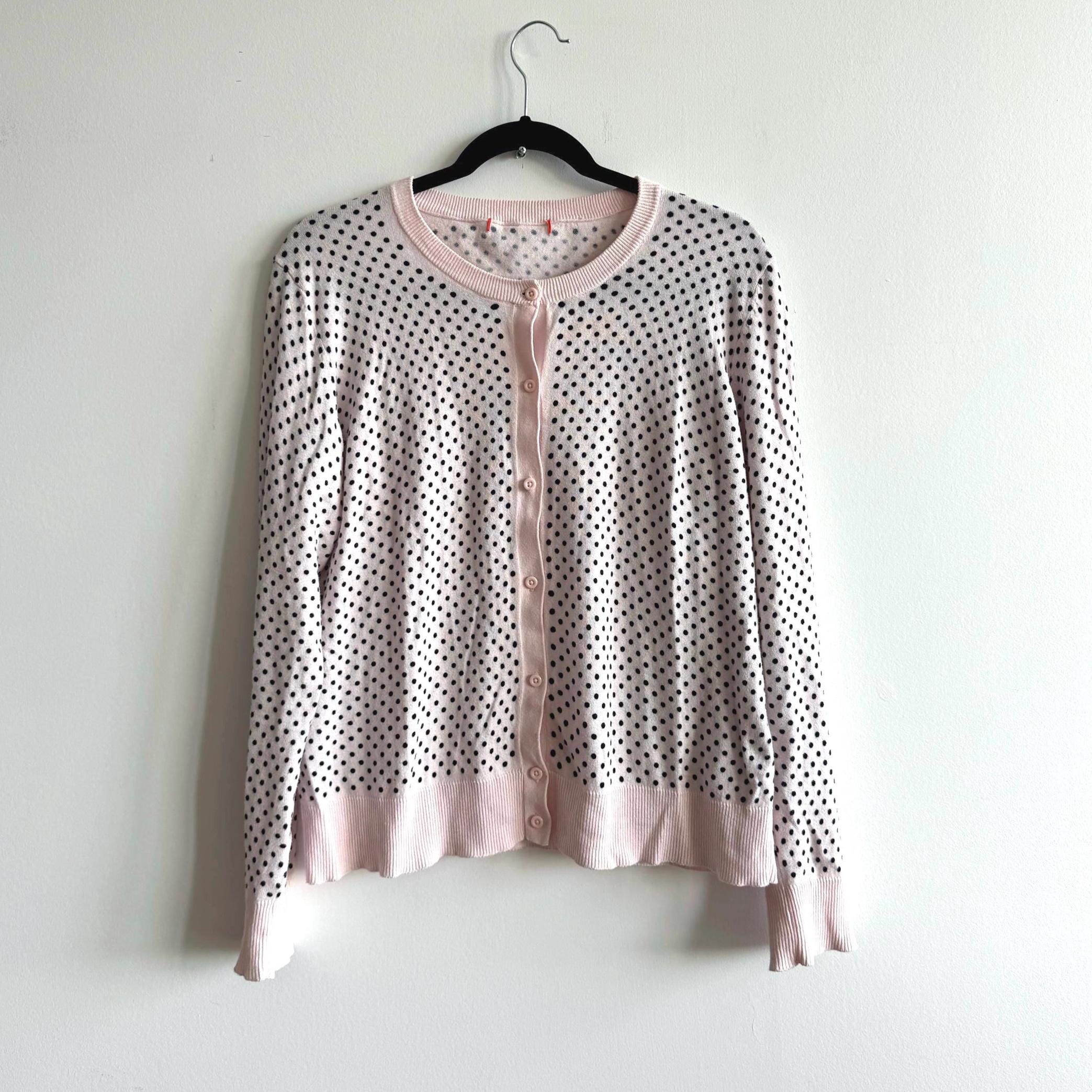 IVE レイ着用 Polka Dot Cardigan Baby Pink Polka Dot Cardigan Baby Pink/Brown – Sculptor