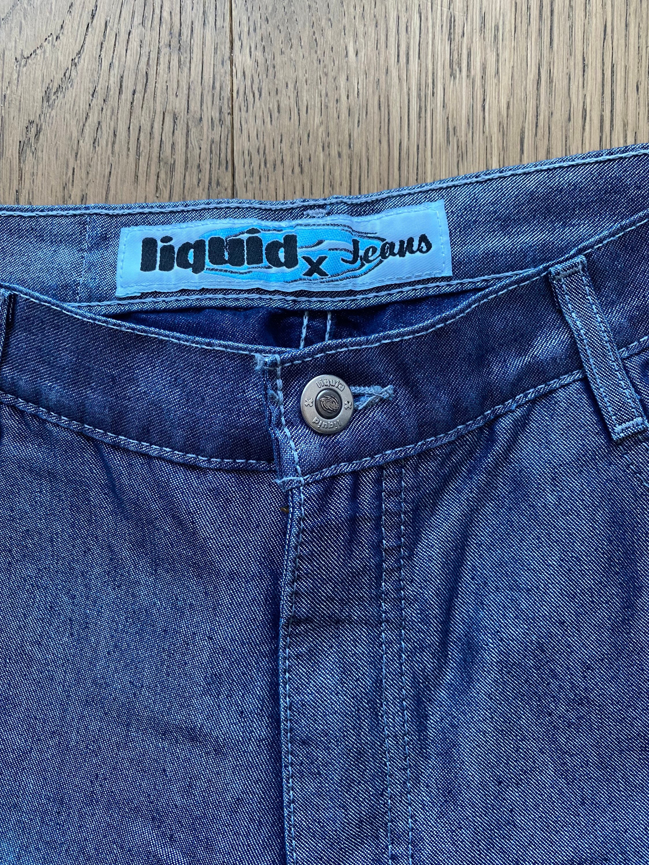 SPARKLY LIQUID JEANS Y2k Iconic Glittery Denim Wide Leg
