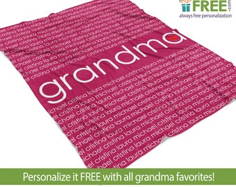 personalized blanket for grandma etsy