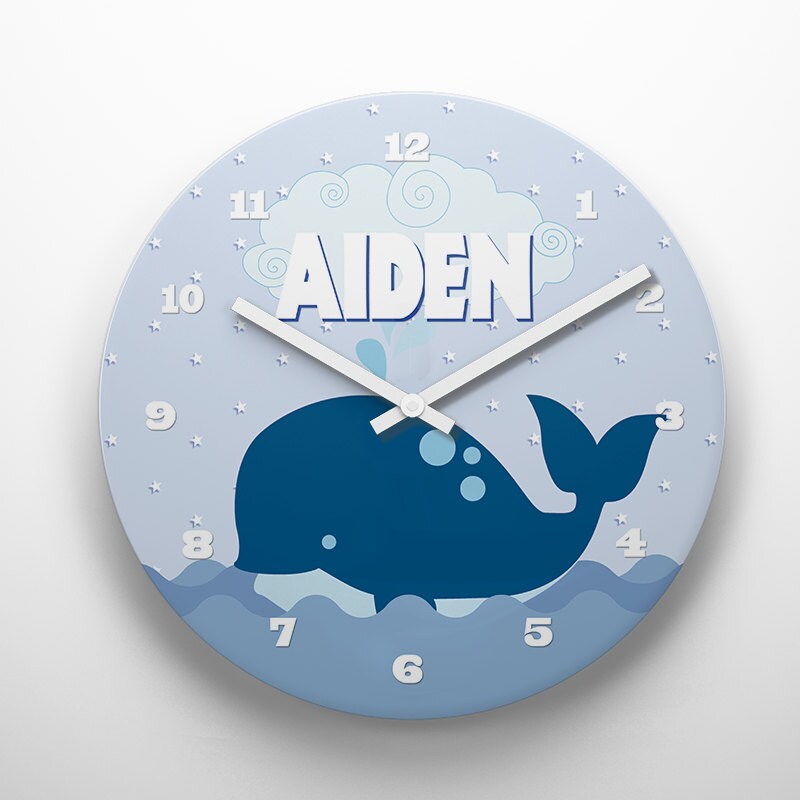 Custom PERSONALIZED Kids Wall Clock Room Decor Great Childrens Etsy