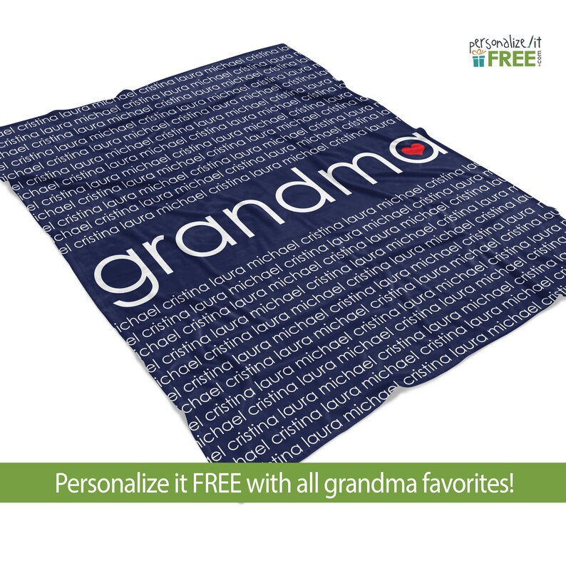 Personalized Keepsake Blanket Grandma Family Fleece Blanket Etsy
