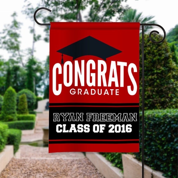 Graduation Class Of 2019 Personalized Garden Flag Yard Sign Etsy
