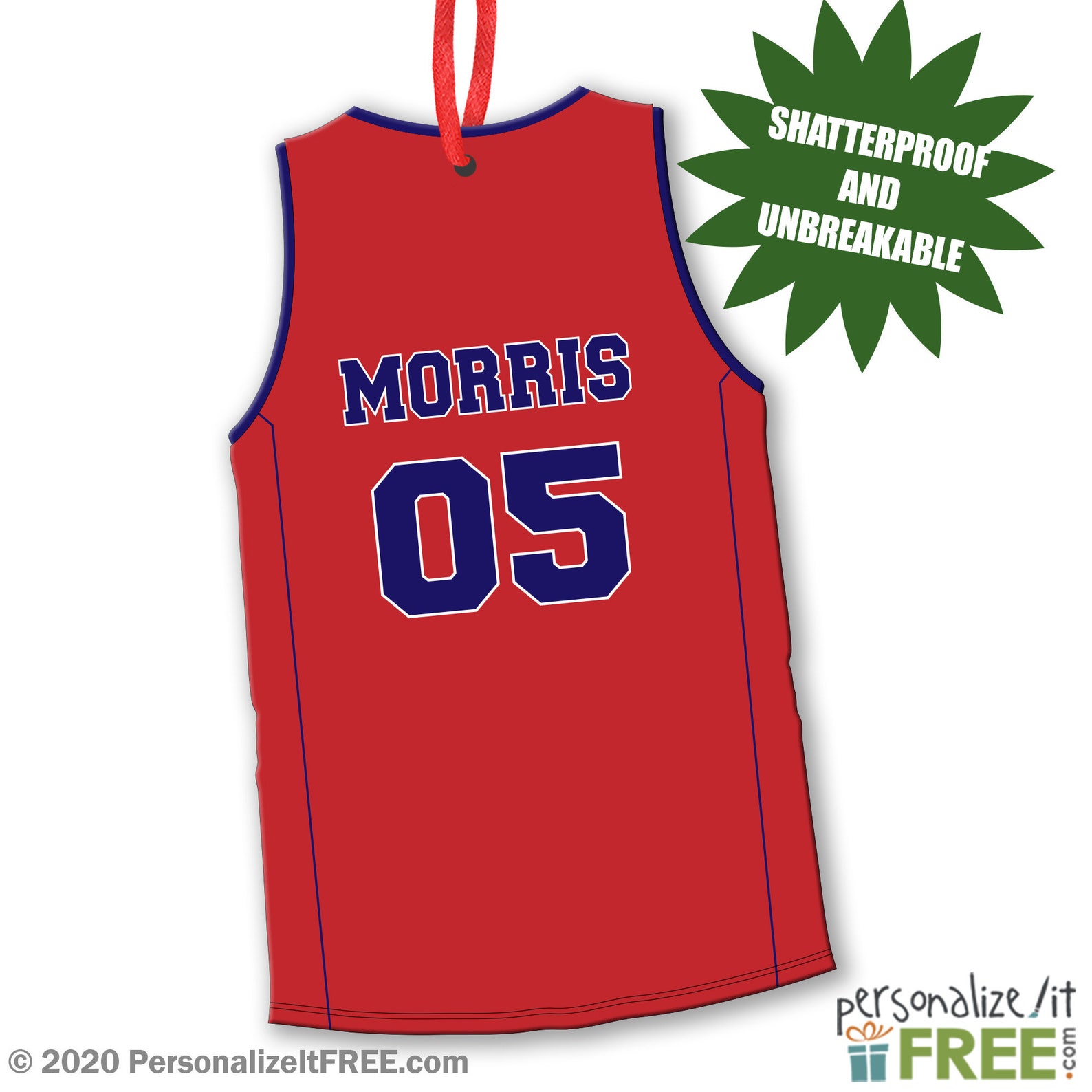 Personalized Basketball Shirt Ornament Kids Christmas Etsy