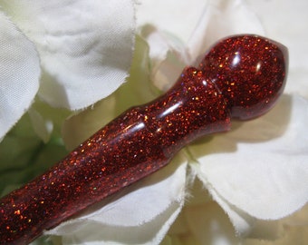 Hair stick--DiamondCast™  Cinnabar