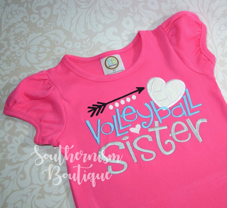 Volleyball Sister Shirt Volleyball Sister Volleyball Family Etsy