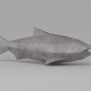 Salmon Fish 3D Papercraft Model Download PDF Template DIY Decoration image 2