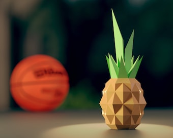 Ananas Pflanze Papercraft Vorlage - Origami Kunst - DIY Muster - Downloadable PDF Vorlage