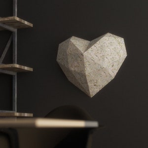Papercraft Heart Model - 3D Origami - Scarica modello PDF - Decorazione fai da te