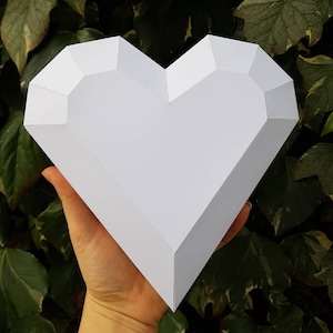 Printable modello di carta di Cuori - 3D pieghevole - Modello fai da te